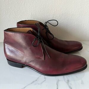 PAUL EVANS THE NEWMAN CHUKKA BOOT - OXBLOOD SIZE 9
